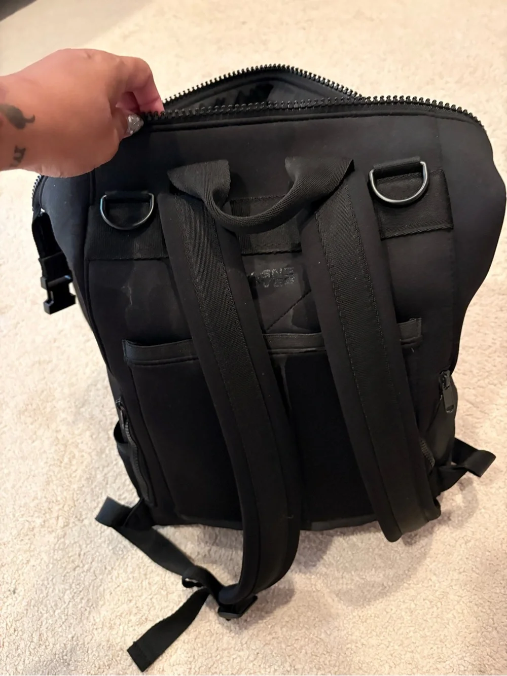Dagne Dover Black Baby Bag Backpack
